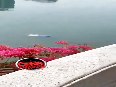 Corpse of a woman floating in water