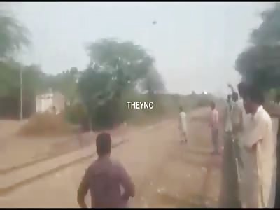 Old man hit by train