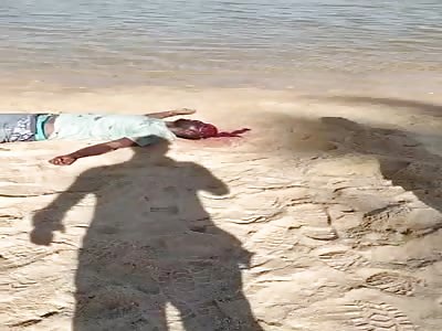 Man with his face made shit