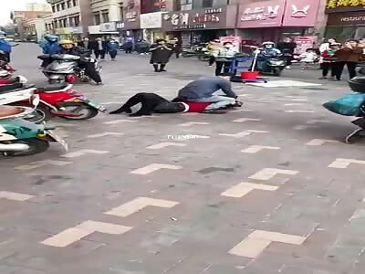 Woman being beaten by jealous boyfriend