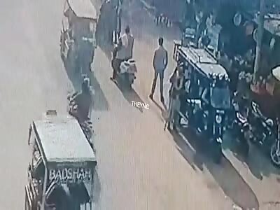 Ouch, old man picked the wrong time to go for a walk