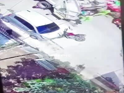 Motorcyclist crushed to death by garbage truck