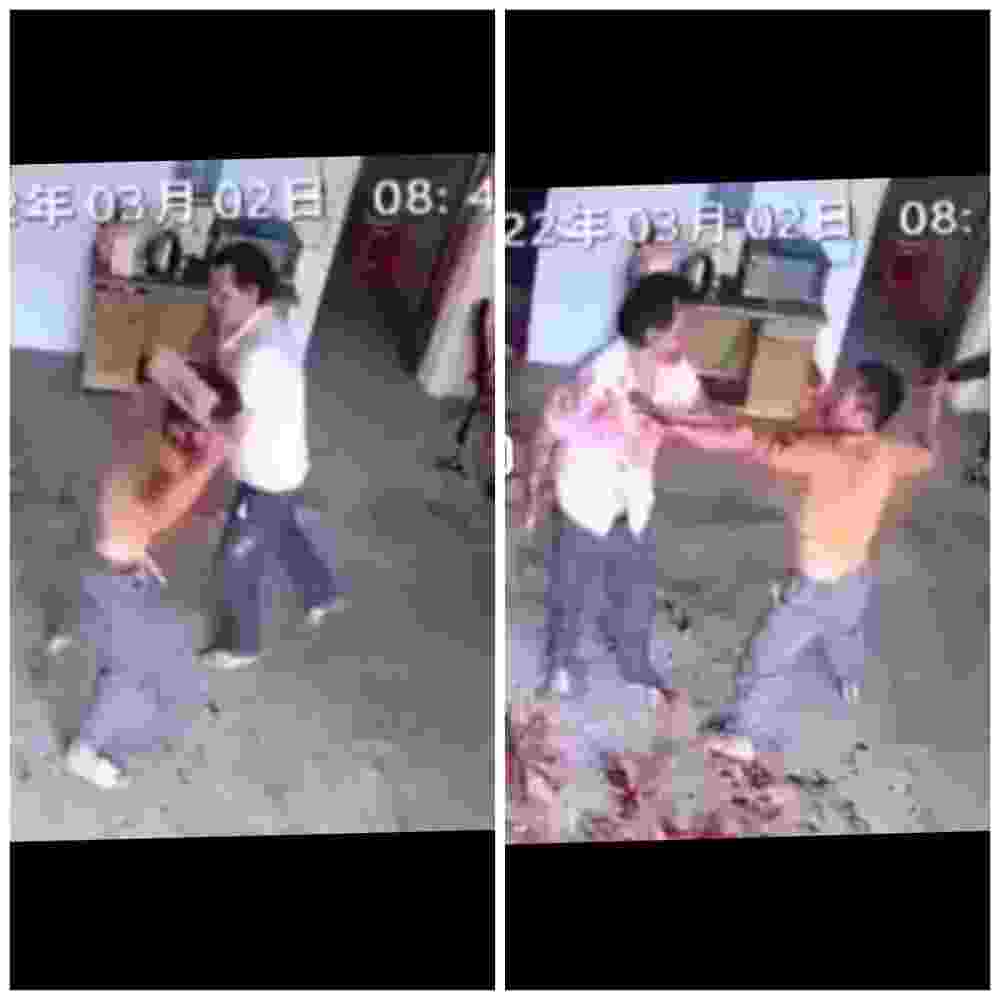 Violent Machete Fight