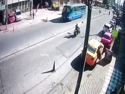 Ouch, motorcyclist crushed to death