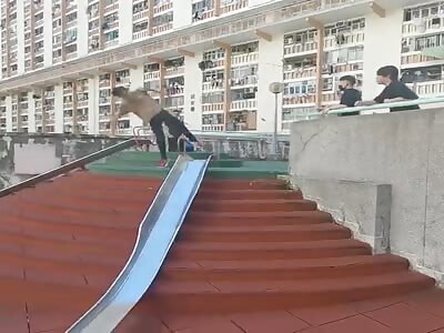 Ashole does Parkour fail