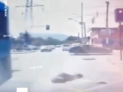 Ashole falls from the bus