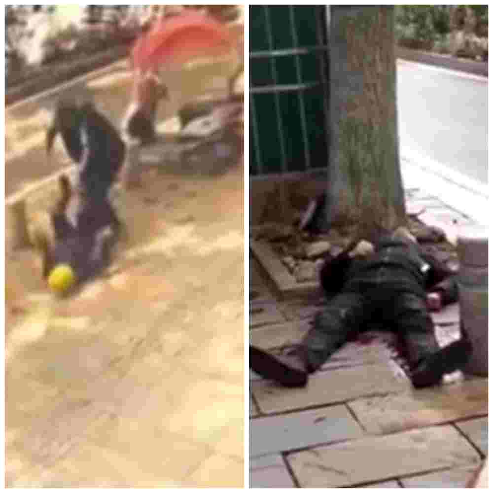 Furious man attacks with knife