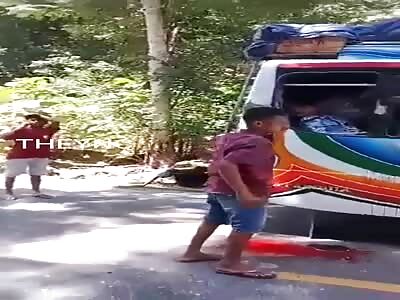 For this reason it is not good to stick your head out the bus window