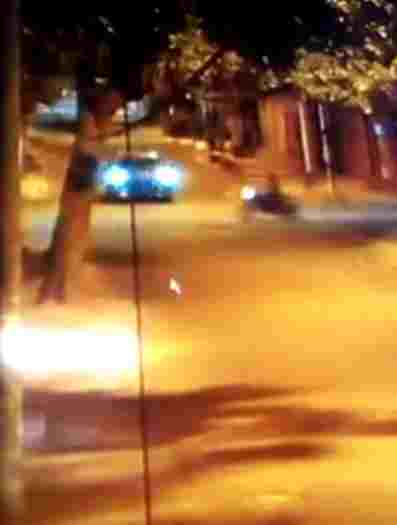 motorcyclist hit for truck