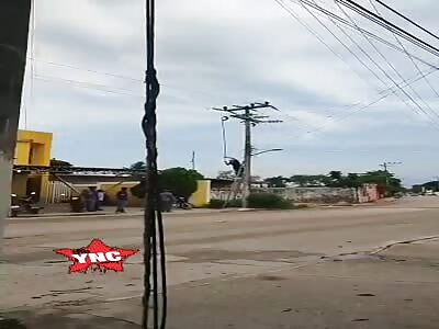 Injured by electric shock