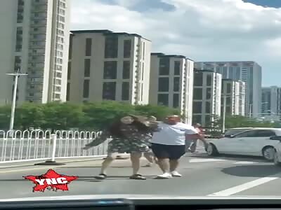 Furious woman hits her husband's lover lol