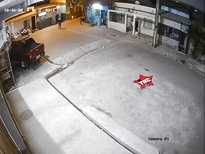 Hitman unloads his pistol on his victim