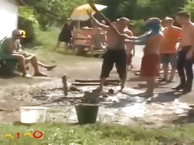 They broke his head for stupid