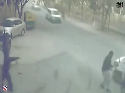 Woman Flies after Being hit By Out of Control Car