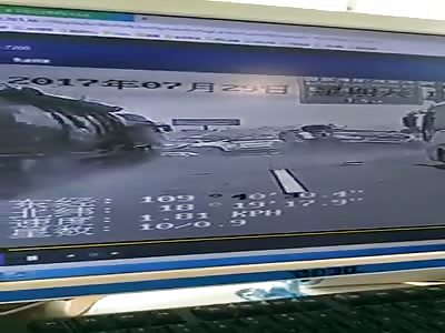 Truck sends to fly car and people