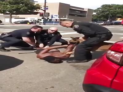 brutally attacked by police dog