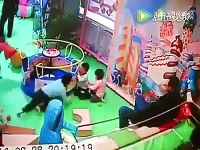 The man kicked the boy in the spine and broke it