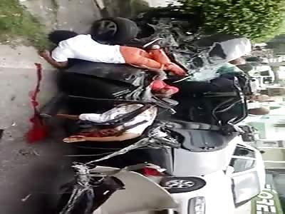 OMG!!! two you forgive die in a fatal acciden, its bodies hanging of among the irons twisted