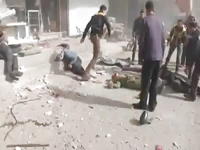 Rescuers look for survivors in attack area