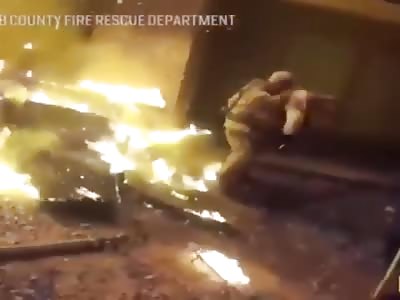 just as if it were a sack of potatoes the girl is thrown into the arms of the rescuer