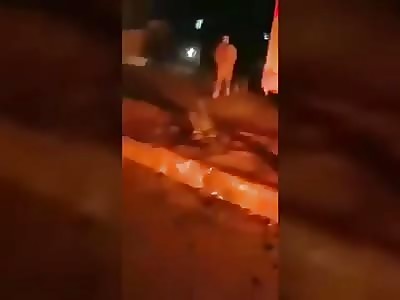 the first moments of the explosion of a car pump in the city of bab prev