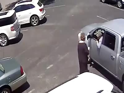 the old woman is assaulted and knocked down