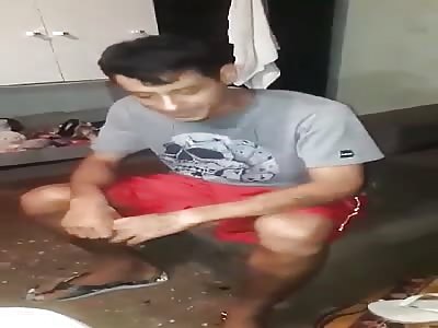 Thieves are severely beaten