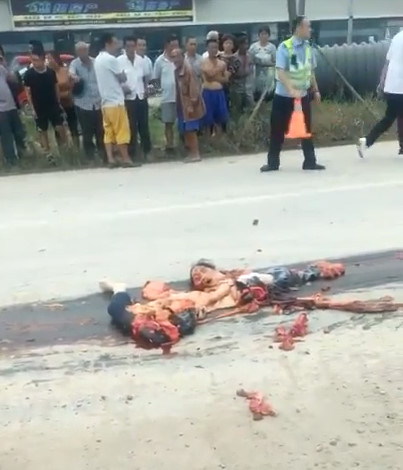 short video shows woman body shredded by truck   