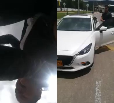 After discussion woman ends up being run over by car