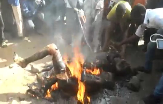 Barbecue: Remove the viscera from thieves the burned at low heat