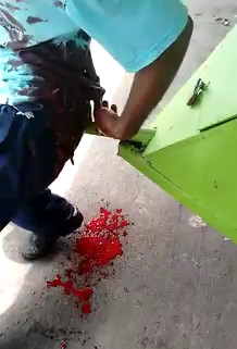 blood blood blood after stabbed