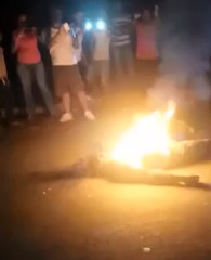 Rapist burned to death 