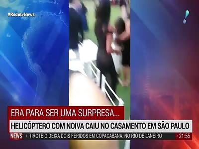 Helicopter with bride fell on the wedding in Sao Paulo