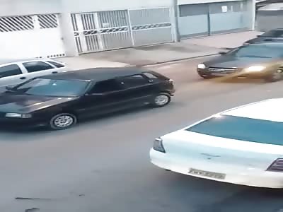 Crazy man in traffic