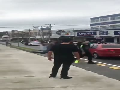 Funny fight in surreal Brazil