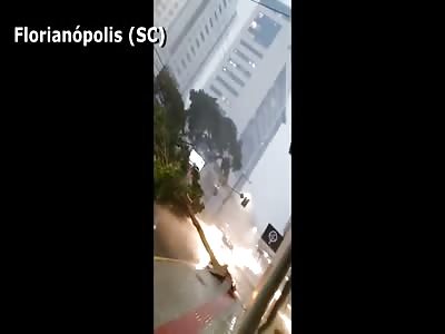 Cyclone in southern Brazil