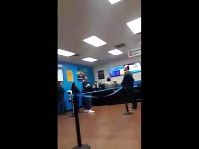 Shit Talker Gets A Walmart Beatdown! 