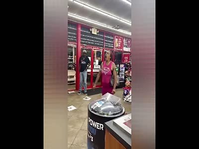Crackhead Destroys Convenience Store!