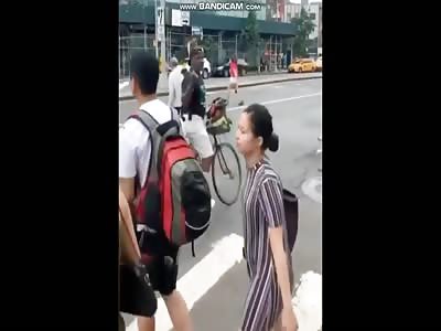 Racist Gets A Beatdown! 