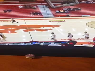 Brutal Beatdown At High School Basketball Game! 