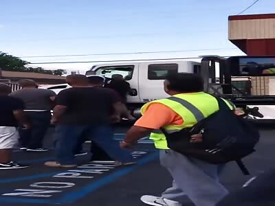 Drunk Driver Takes A Beating! 