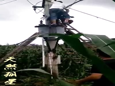 Man electric shock death