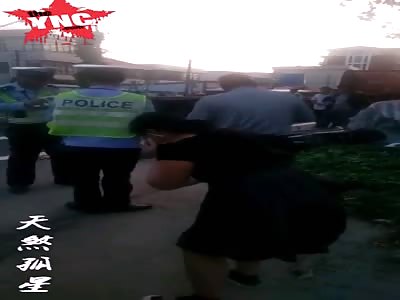 The man was killed by a large truck