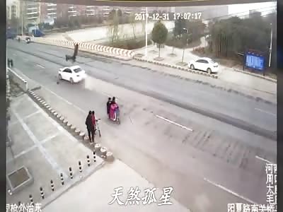 Woman Brutally killed when she was hit by a car when crossing the street