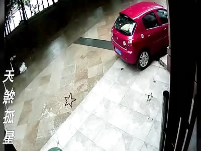 The woman fell from the building and died.