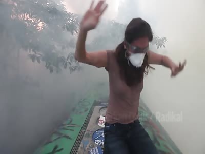 No warning: Turkish regime fills cheerful peoples throats with huge clouds of teargas