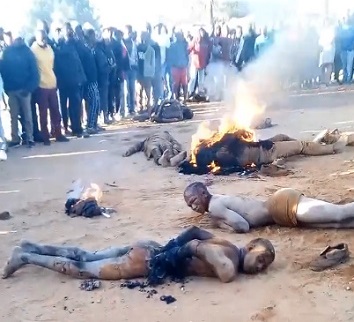 Nine Criminals Set on Fire In Johannesburg