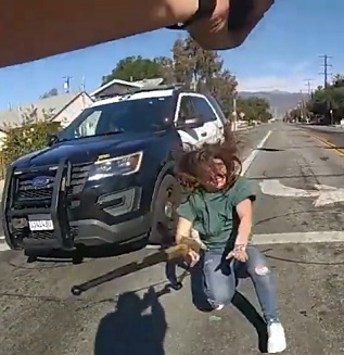 L.A. County Sheriffs Shoot Crazed Woman With a Wrench