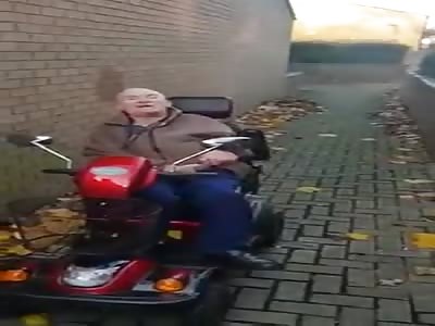 Cripple caught getting a blowjob almost has heart attack 