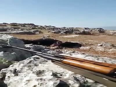 Syria: Video shows HTS sniper in Northwestern Hama today after the re